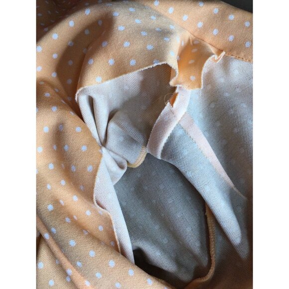 Vintage Country Miss Women's Knit Dress Polka Dot Collared Front Zip Size 18 - Picture 8 of 10